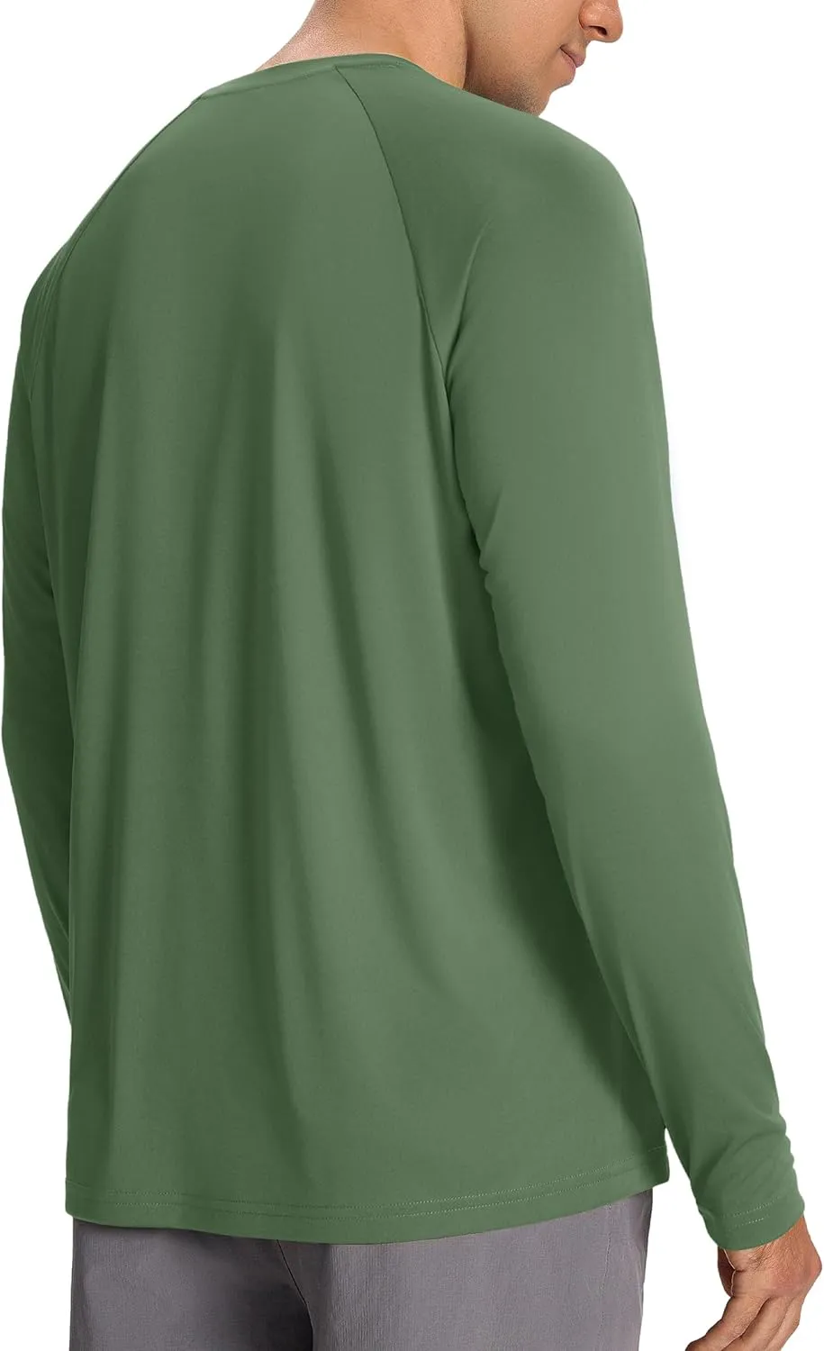 Mens Sun Protection Shirts UPF 50  Long Sleeve UV Shirt Rash Guard for Men Quick Dry Swim Fishing Beach Athletic
