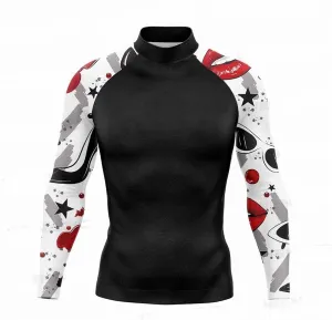 Men's Sun Protection Swim Shirts Fishing Quick Dry Long Sleeve Round Neck Watersports Clothing for Surfing