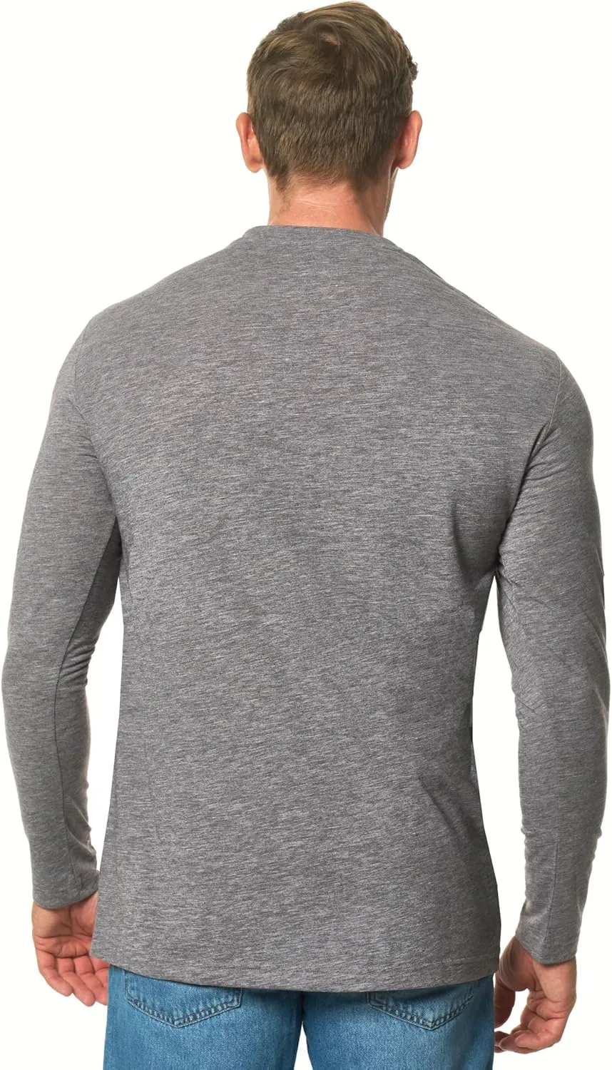 Merino Wool Base Layer Mens - 100% Merino Wool Shirts for Men Thermal Underwear Long Sleeve T-Shirt for Hiking Hunting