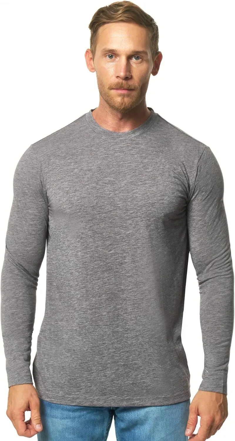Merino Wool Base Layer Mens - 100% Merino Wool Shirts for Men Thermal Underwear Long Sleeve T-Shirt for Hiking Hunting