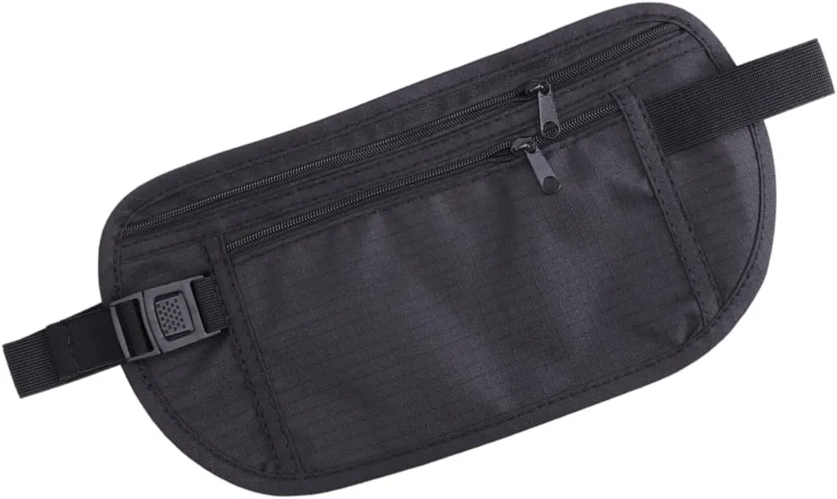 Mesh Breathable Back Travel Pouch Fanny Pack Key Holder for Outdoor Sports Random Style