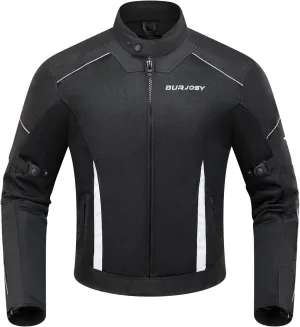 Mesh Motorcycle Jacket for Men, Summer Motorbike Biker Jacket, Reflective Lightweight Breathable Riding Jacket