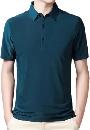 Mnjyihy Men Summer Multi-Colors Polo Shirt Bussiness Moisture Wicking Quick-Dry Short Sleeve Casual Polo Shirts