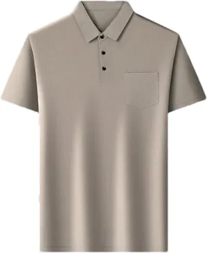 Mnjyihy Men Summer Short Sleeve Polo Shirt Fashion Loose Contrast Color Tactical Quick-Dry Casual Golf Shirt