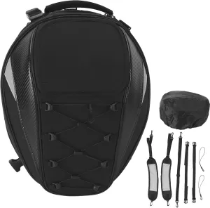 Motorcycle Rear Bag Breathable Cushion Portable Backpack for Travel Water Prevent Nylon Material