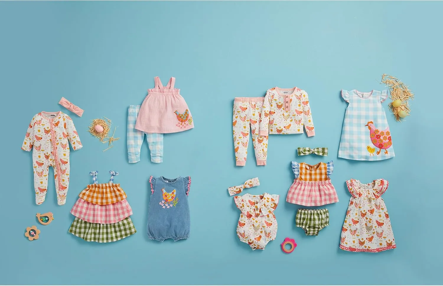 Mud Pie Baby Girls Floral Chicken Sleeper