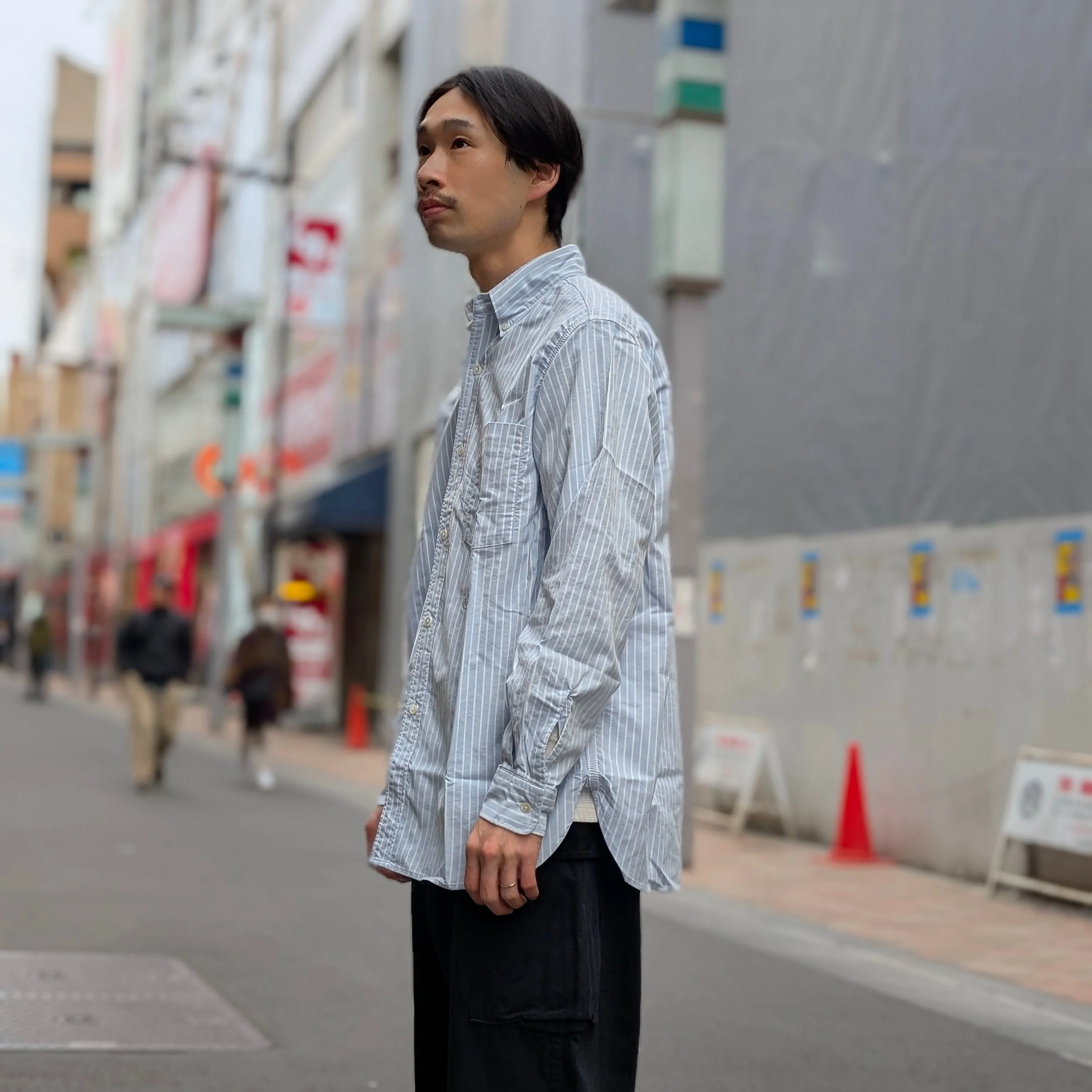 nanamica - Button Down Stripe Wind Shirt -  S25SG090