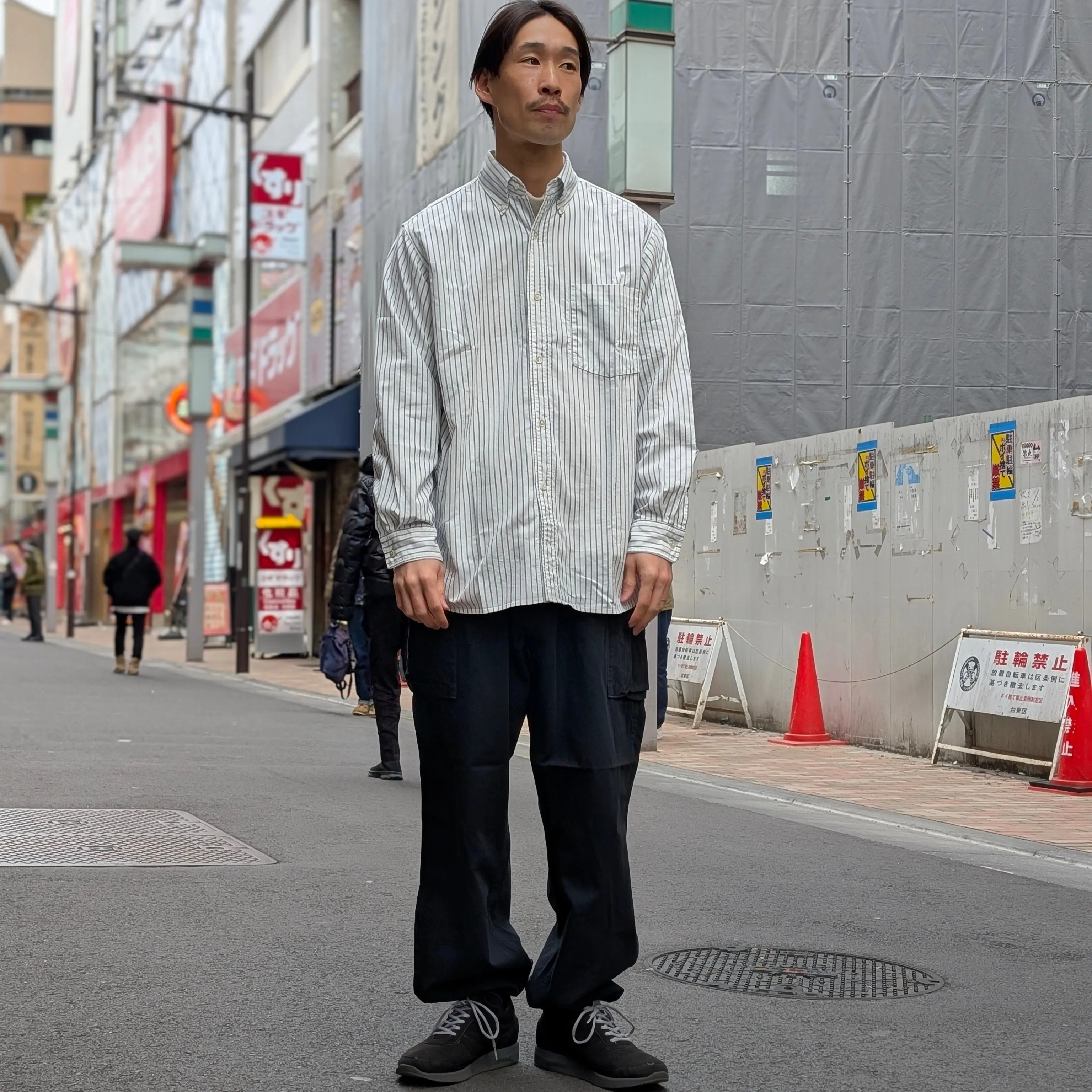 nanamica - Button Down Stripe Wind Shirt -  S25SG090