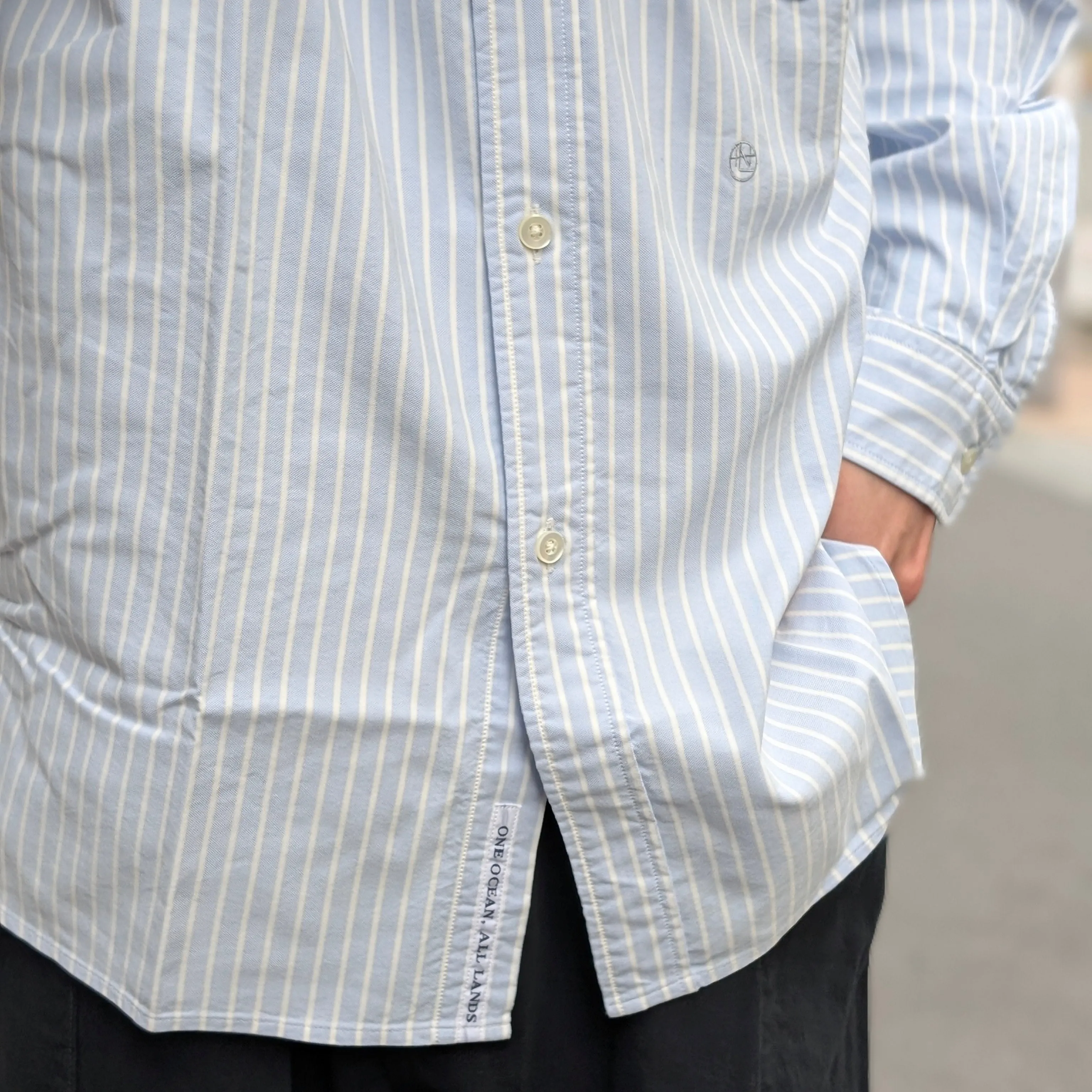 nanamica - Button Down Stripe Wind Shirt -  S25SG090