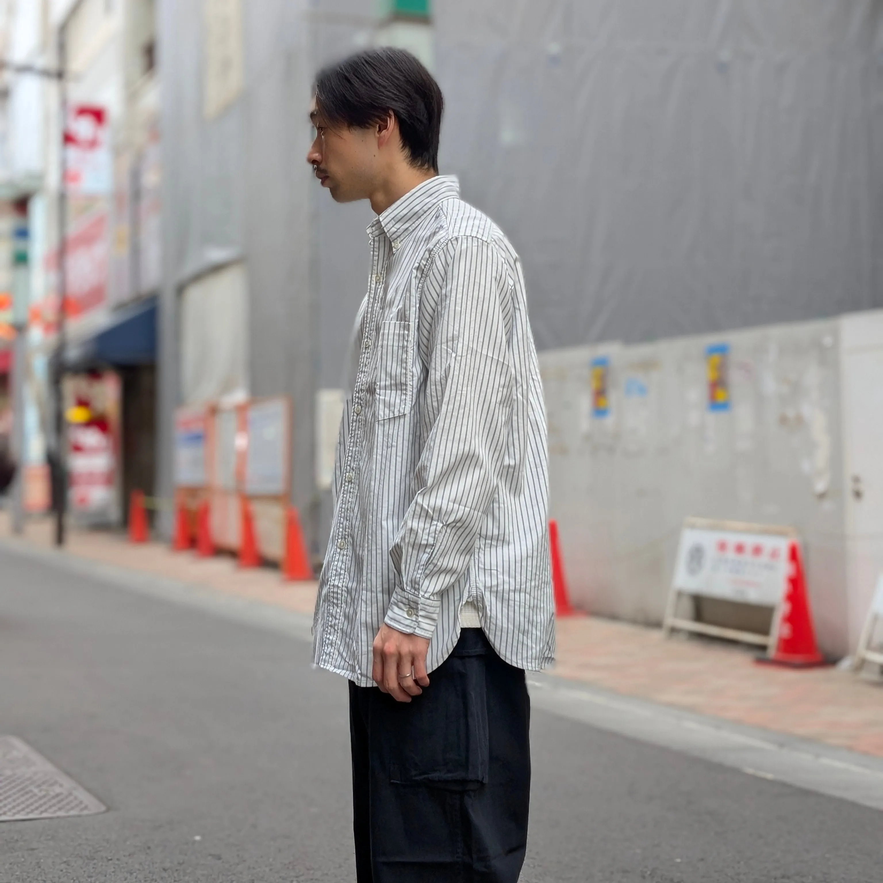 nanamica - Button Down Stripe Wind Shirt -  S25SG090