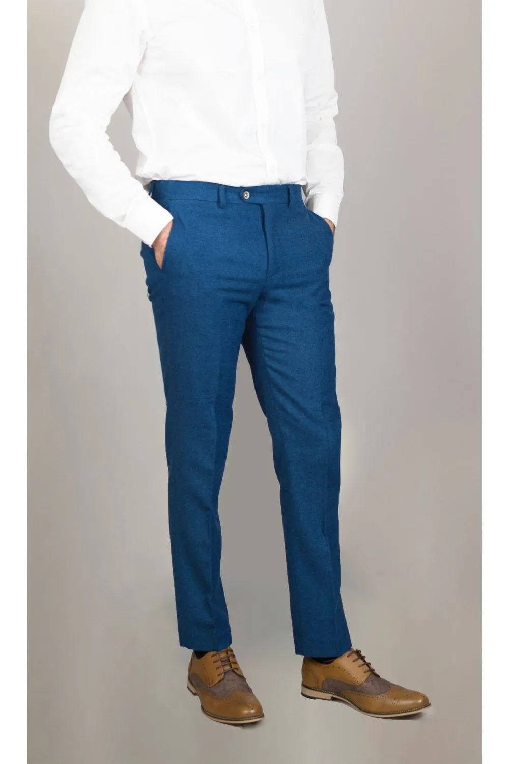 Orson Blue Tweed Slim Fit Suit