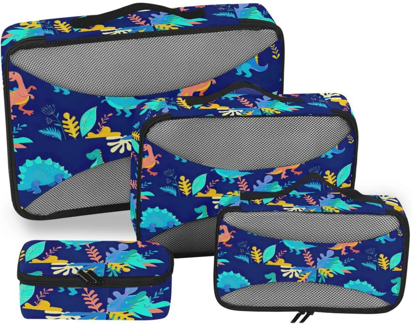 Packing Cube 4 Set Luggage Organizers for Suitcase Travel Bag Organizer for Luggage Pcking Cubes Dinosaurs