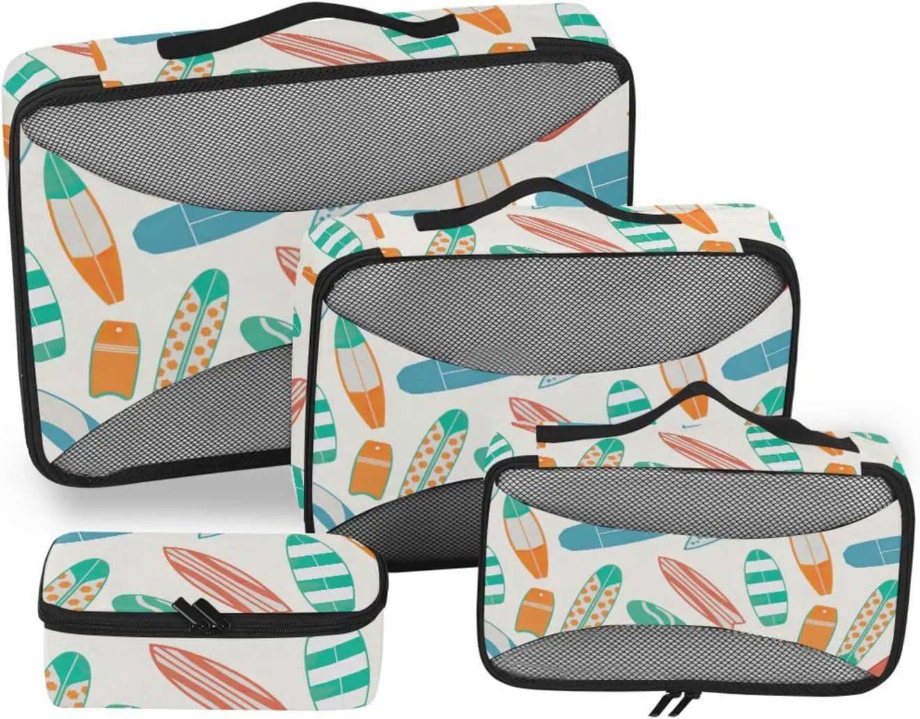 Packing Cubes for Suitcases 4 Set Suitcase Organizer Travel Cubes for Luggage Packing Cunes Sea Surfing