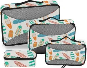 Packing Cubes for Suitcases 4 Set Suitcase Organizer Travel Cubes for Luggage Packing Cunes Sea Surfing
