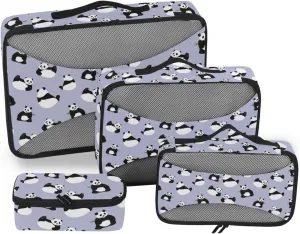 Packing Cubes for Suitcases Set of 4 Luggage Organizer Bags Travel Bag Organizer for Luggage Oacking Cubes Cute Panda