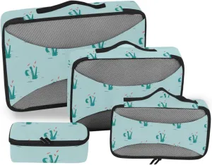 Packing Cubes for Travel Set of 4 Luggage Organizer Bags Travel Cubes for Luggage Pqcking Cubes Funny Crocodile