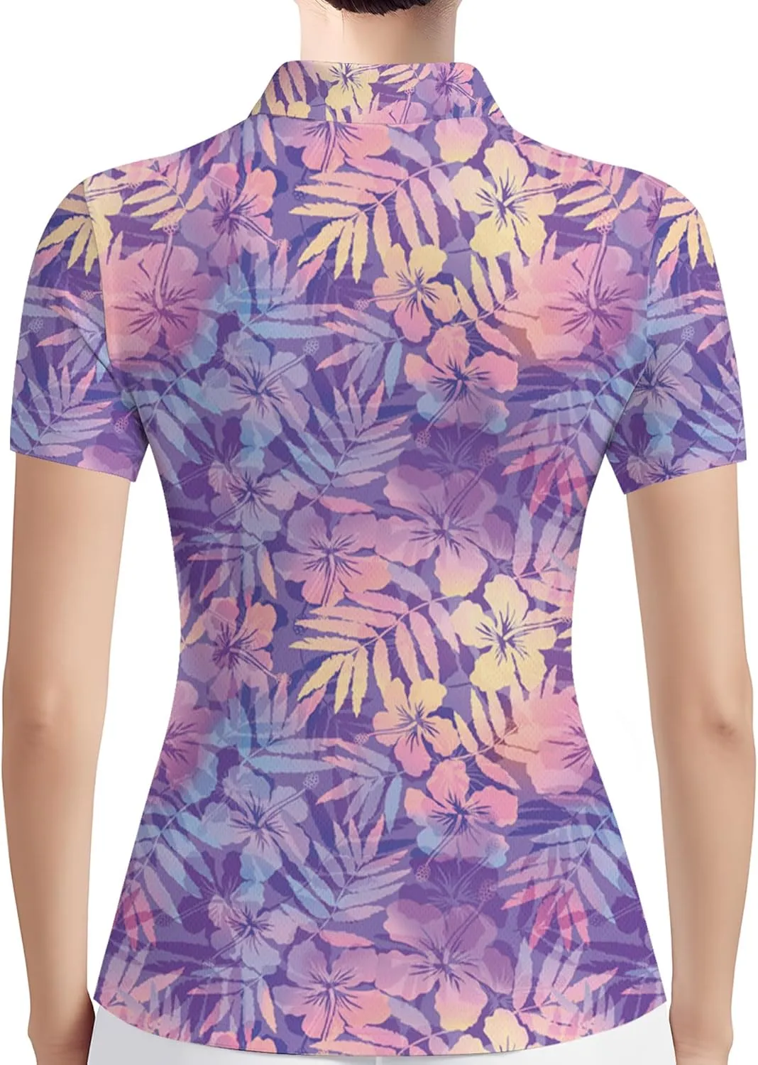PAGYMO Funny Womens Golf Shirt Crazy Cute Print Moisture Wicking Short Sleeve Polo Shirts for Women