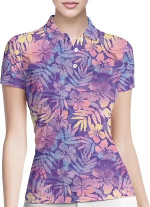 PAGYMO Funny Womens Golf Shirt Crazy Cute Print Moisture Wicking Short Sleeve Polo Shirts for Women