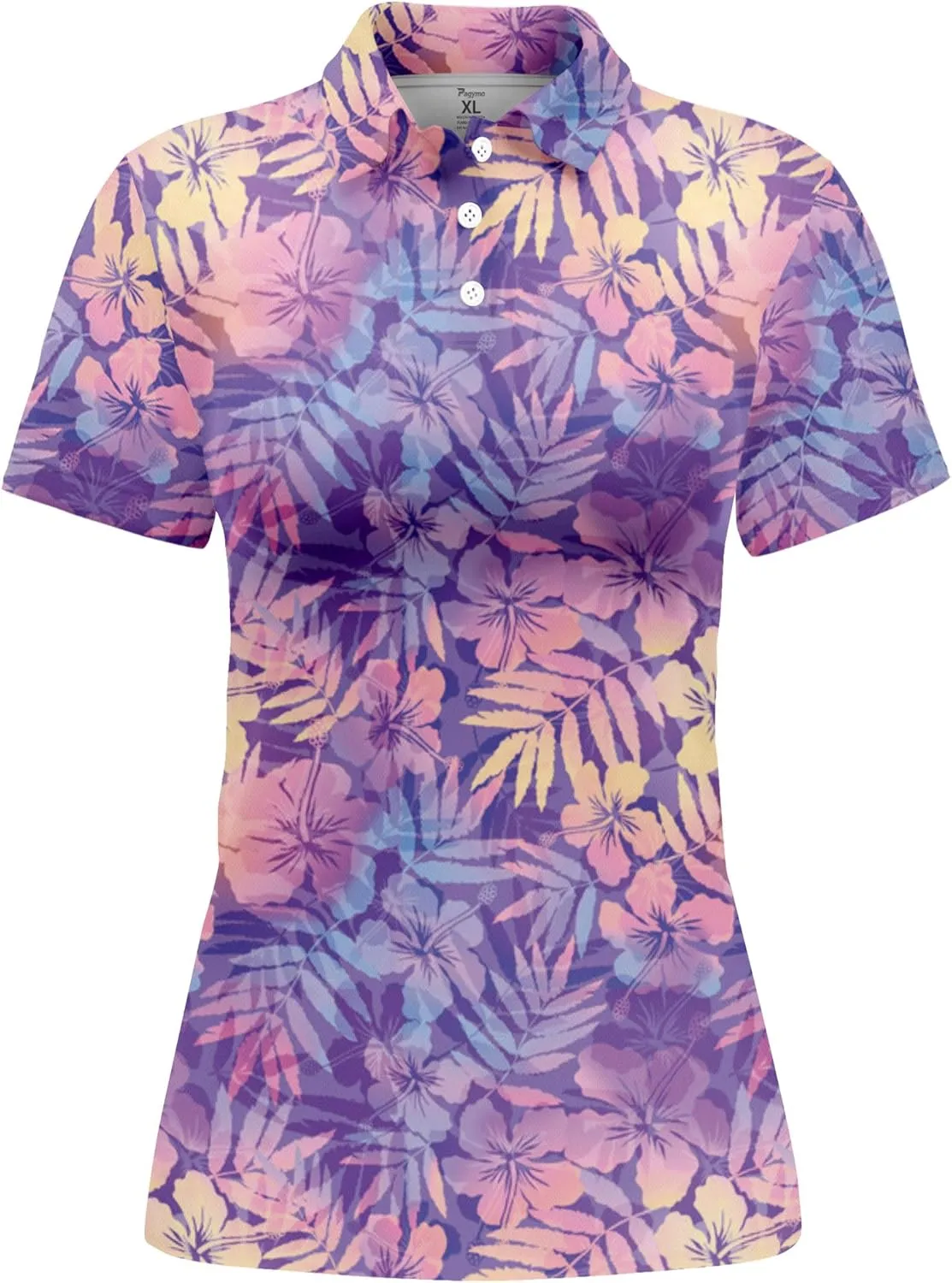 PAGYMO Funny Womens Golf Shirt Crazy Cute Print Moisture Wicking Short Sleeve Polo Shirts for Women