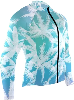 Palm Trees Men's Cycling Jersey Moisture Wicking and Breathable Quick Dry with 3 Rear Pockets