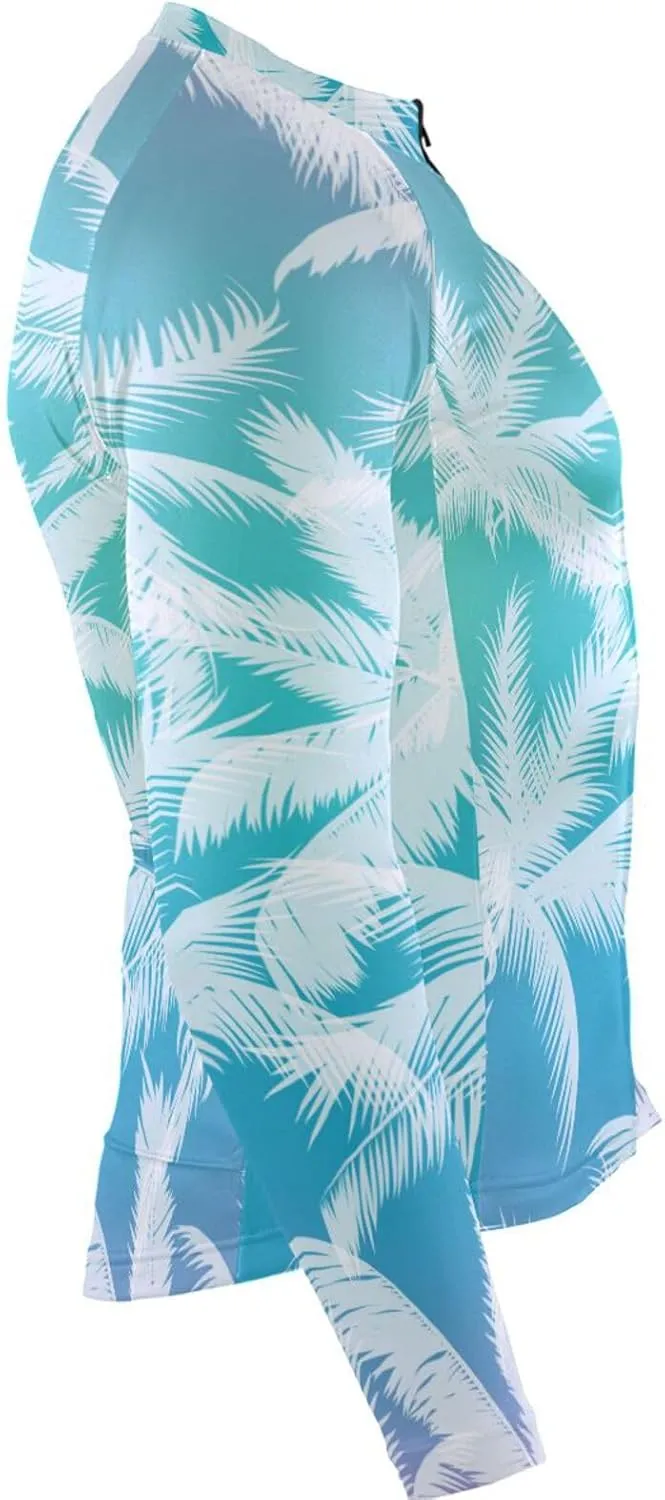 Palm Trees Men's Cycling Jersey Moisture Wicking and Breathable Quick Dry with 3 Rear Pockets