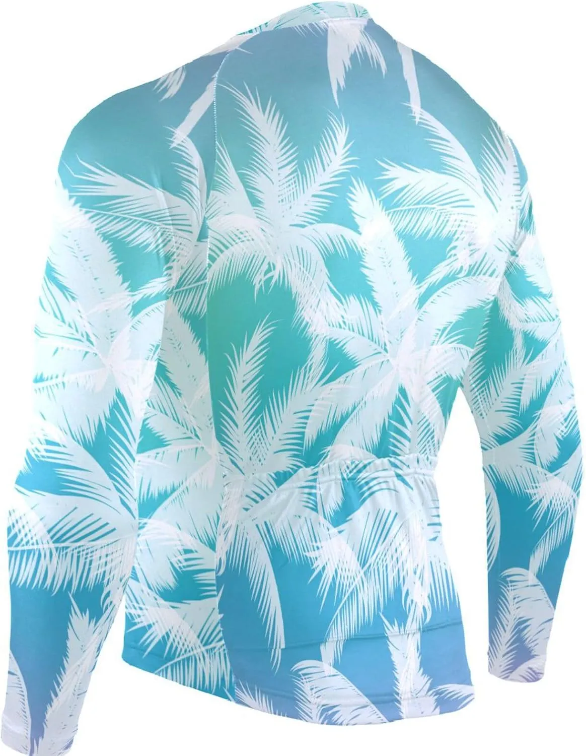 Palm Trees Men's Cycling Jersey Moisture Wicking and Breathable Quick Dry with 3 Rear Pockets