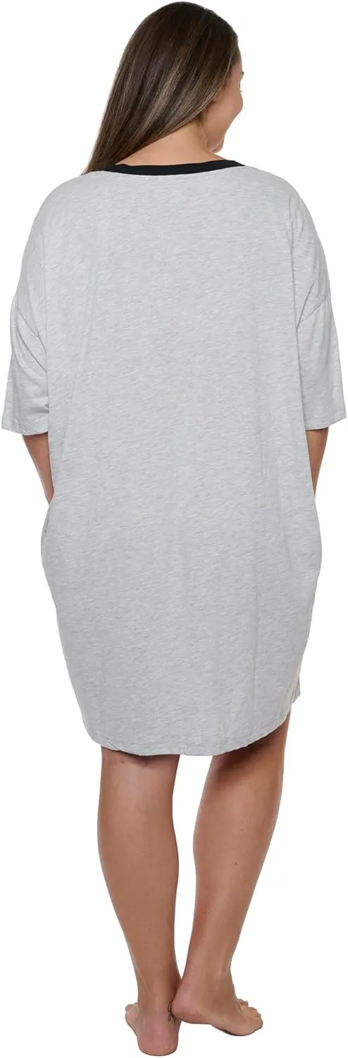Peanuts Womens Sleepshirt Snoopy Woodstock Lucy One Size and Plus Size