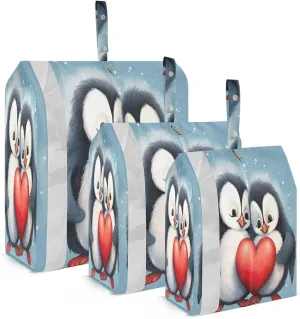 Penguin Love Packing Cubes for Suitcases 3 Set Compression Lightweight Luggage Packing Organizers for Carry on Suitcase Travel Accessories Luggage Organizer Bags Set