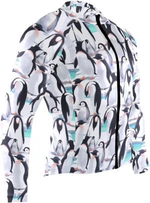 Penguin Watercolor Men's Cycling Jersey Moisture Wicking and Breathable Quick Dry with 3 Rear Pockets