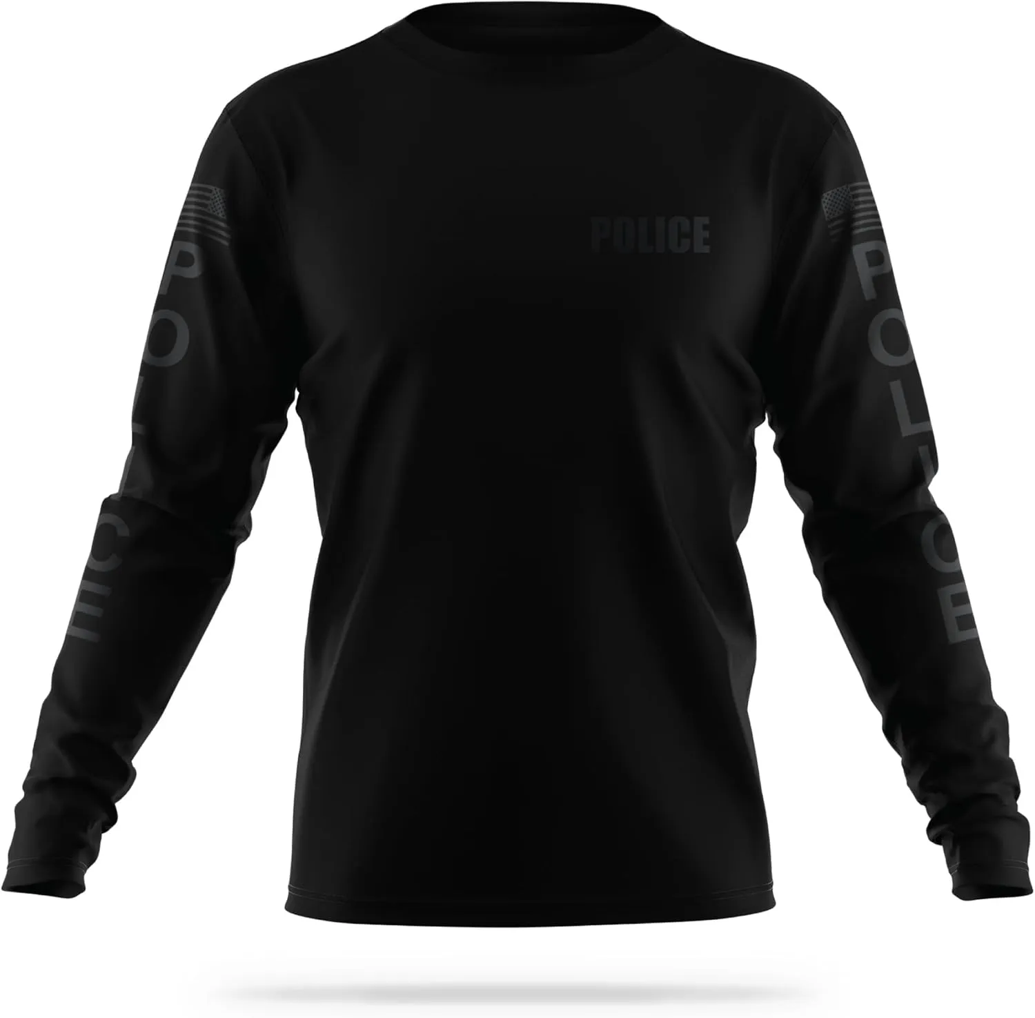 Police Performance Long Sleeve | USA Patriotic Shirt | Durable Breathable Moisture Wicking Law Enforcement Uniform