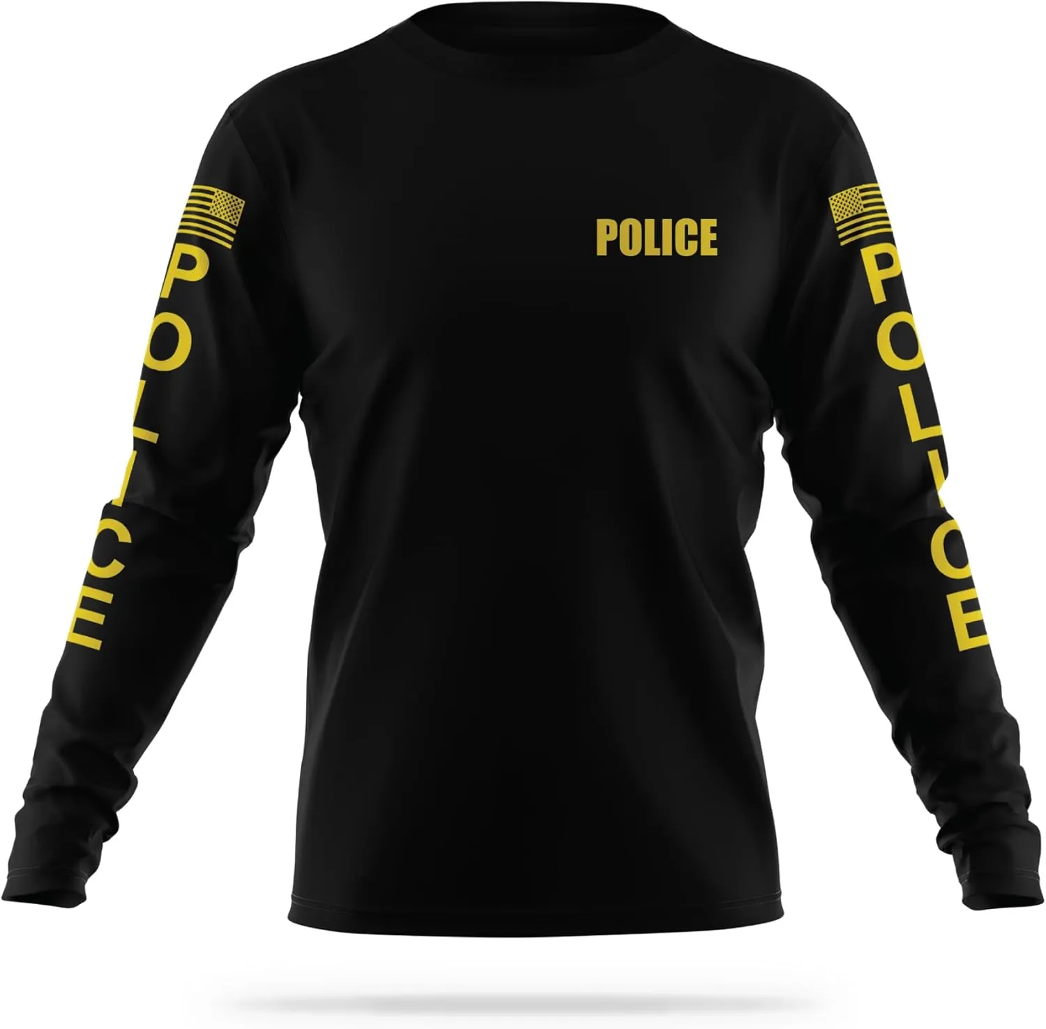 Police Performance Long Sleeve | USA Patriotic Shirt | Durable Breathable Moisture Wicking Law Enforcement Uniform