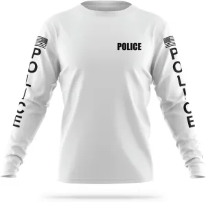 Police Performance Long Sleeve | USA Patriotic Shirt | Durable Breathable Moisture Wicking Law Enforcement Uniform