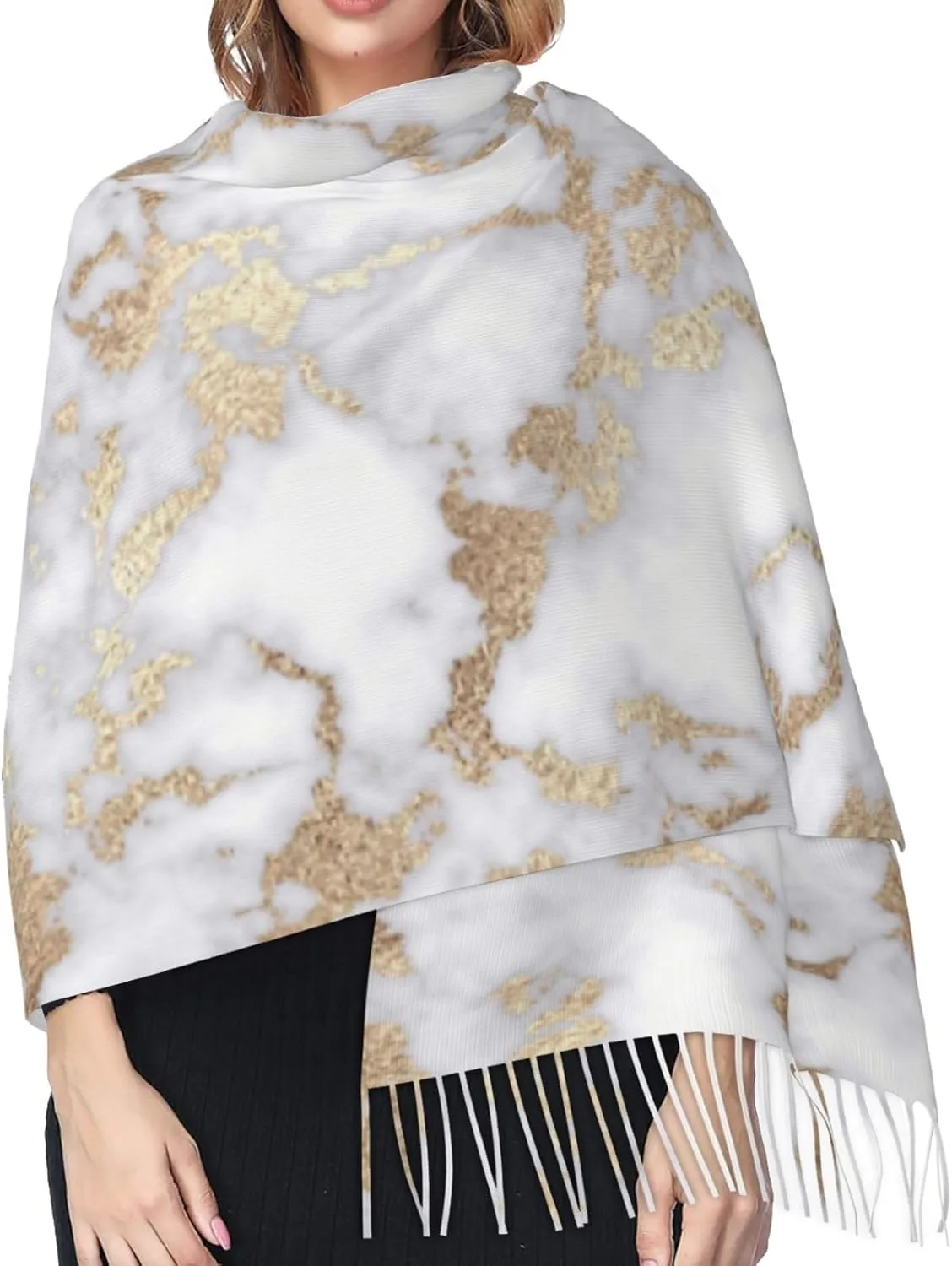 Potato Women's Scarf Pashmina Shawl Wrap for Evening Dress Wedding Bridal Winter Warm Large Scarves