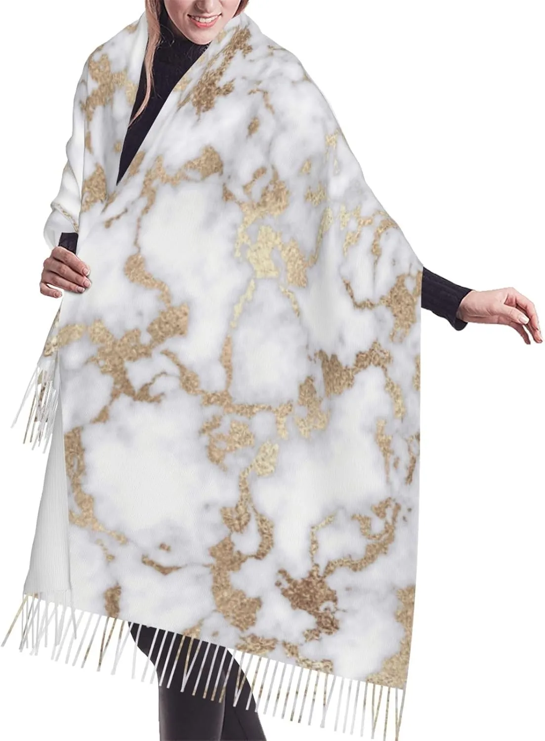 Potato Women's Scarf Pashmina Shawl Wrap for Evening Dress Wedding Bridal Winter Warm Large Scarves