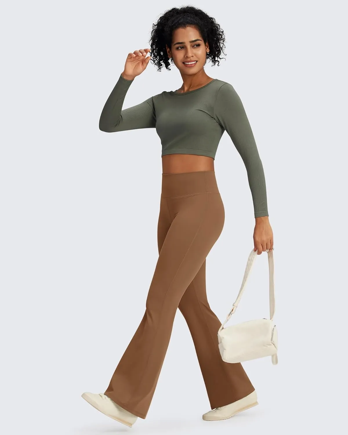 Promover Bootcut Yoga Pants for Women High Waist Dress Pants Flare Leggings 29" 31" 33" Workout Pant for Casual Work