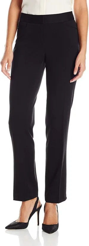 Rafaella Women's Curvy Fit Gabardine Slim Leg Pant