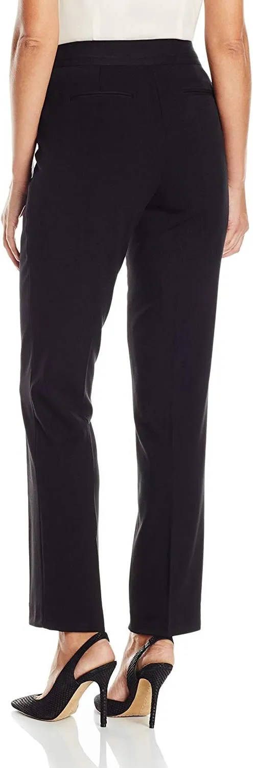 Rafaella Women's Curvy Fit Gabardine Slim Leg Pant