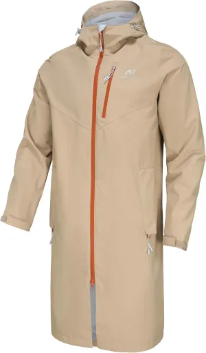 Rain Jacket Men,Waterproof Breathable Long Raincoat with Hood Mesh Lining,Windbreaker for outdoor activities