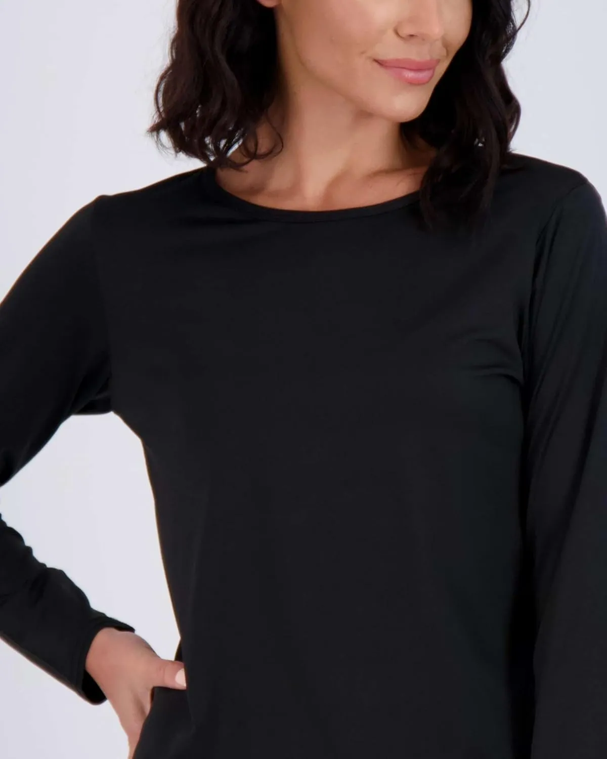 Real Essentials 4 Pack: Women's Dry-Fit Tech Stretch Long-Sleeve Athletic Workout T-Shirt (Available in Plus Size)