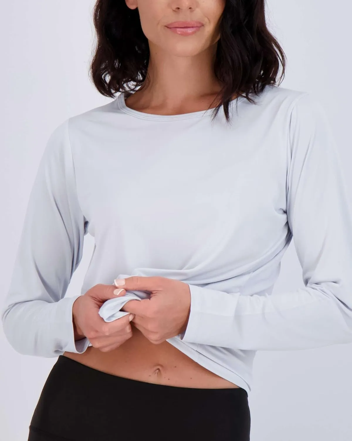 Real Essentials 4 Pack: Women's Dry-Fit Tech Stretch Long-Sleeve Athletic Workout T-Shirt (Available in Plus Size)