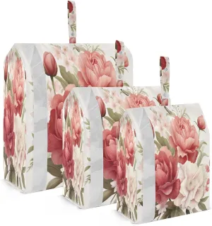 Red Flowers Rose Packing Cubes for Suitcases 3 Set Lightweight Compression Luggage Packing Organizers for Carry on Suitcase Travel Accessories Luggage Organizer Bags Set