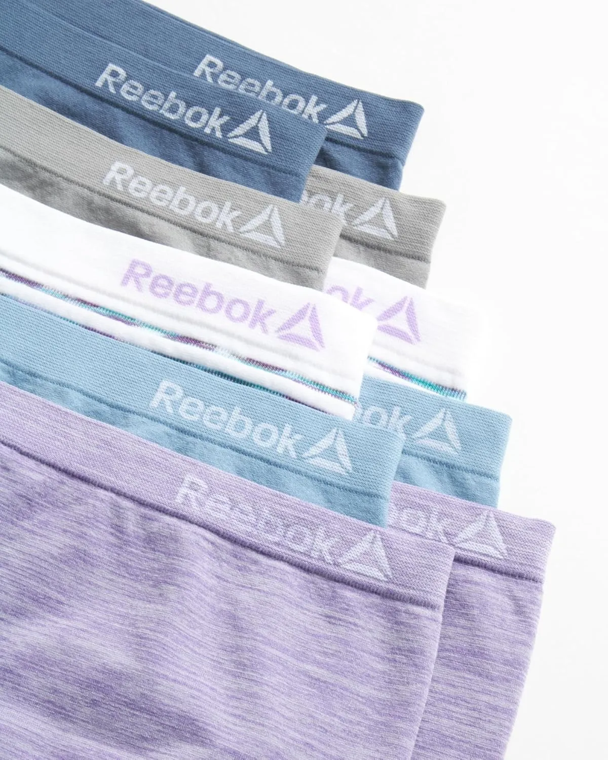 Reebok Girls Boyshorts Underwear - 10 Pack Soft Seamless Boyshort Panties Breathable Girls Underwear (Sizes: 6-16)