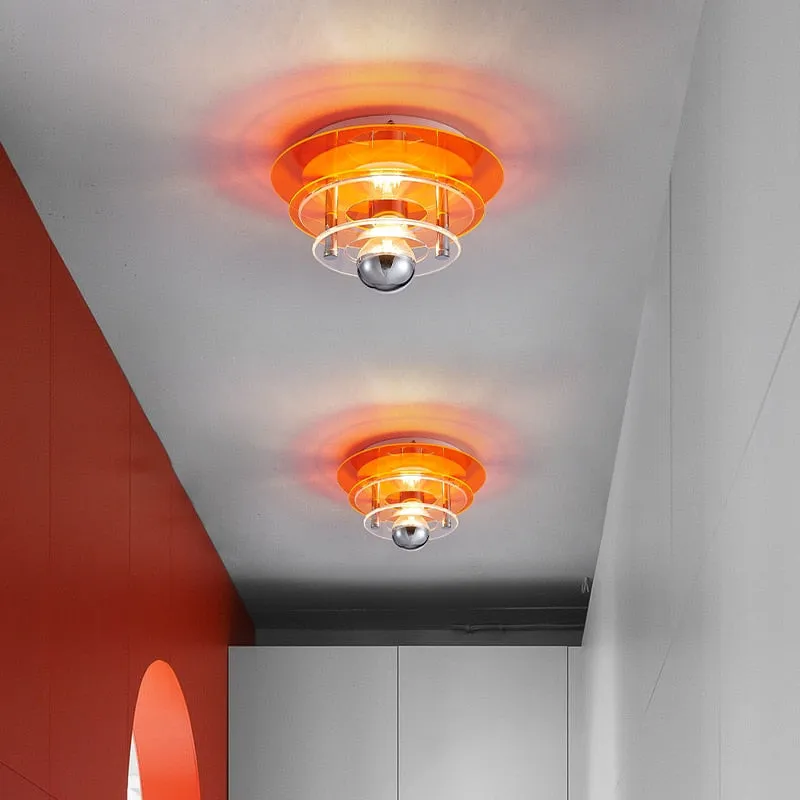 Retro Color Layers Acrylic LED Ceiling Lamp