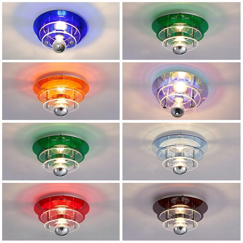 Retro Color Layers Acrylic LED Ceiling Lamp