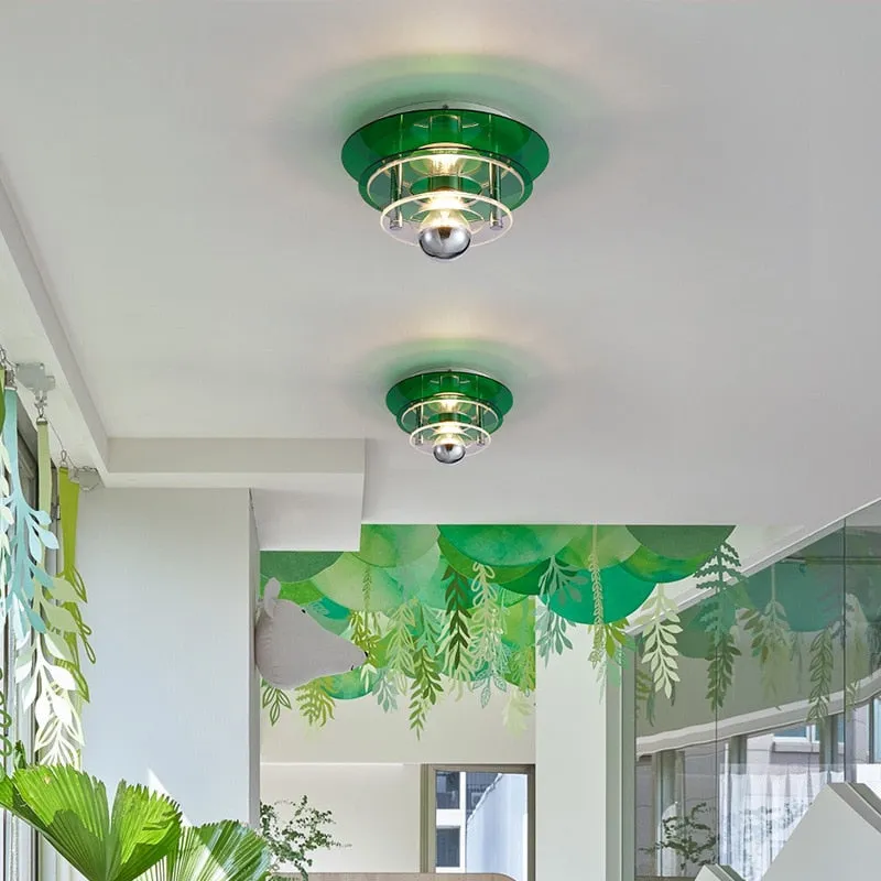 Retro Color Layers Acrylic LED Ceiling Lamp