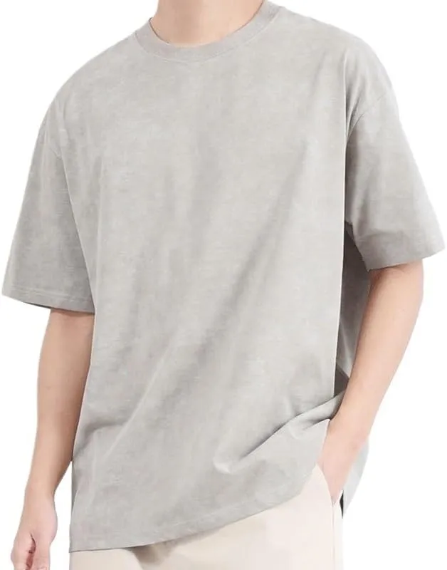 Retro Outdoor Sports Short Sleeves Fashion Cotton Round Neck Quick Dry T-Shirt Casual Breathable Loose Vest
