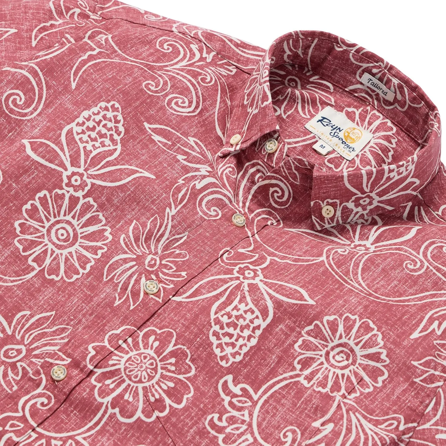 Reyn Spooner Floral Hawaiian Aloha Shirt - Tailored Button Front