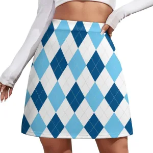 Rhomboid Grid Short Skirt Athletic Skorts Women Golf Skirts Mini Skirt Breathable High Waist Workout Exercise Skort