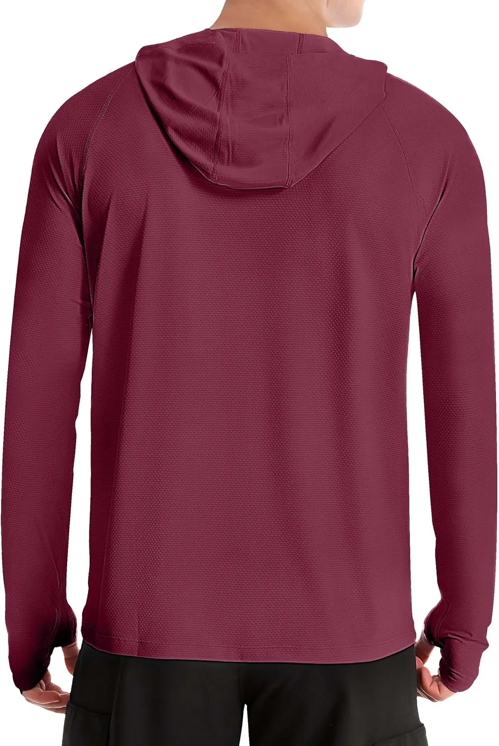 Roadbox UPF 50  Fishing Shirts for Men, Long Sleeve UV Protection Sun Hoodie, Swim Rash Guard for Hiking Running Workout