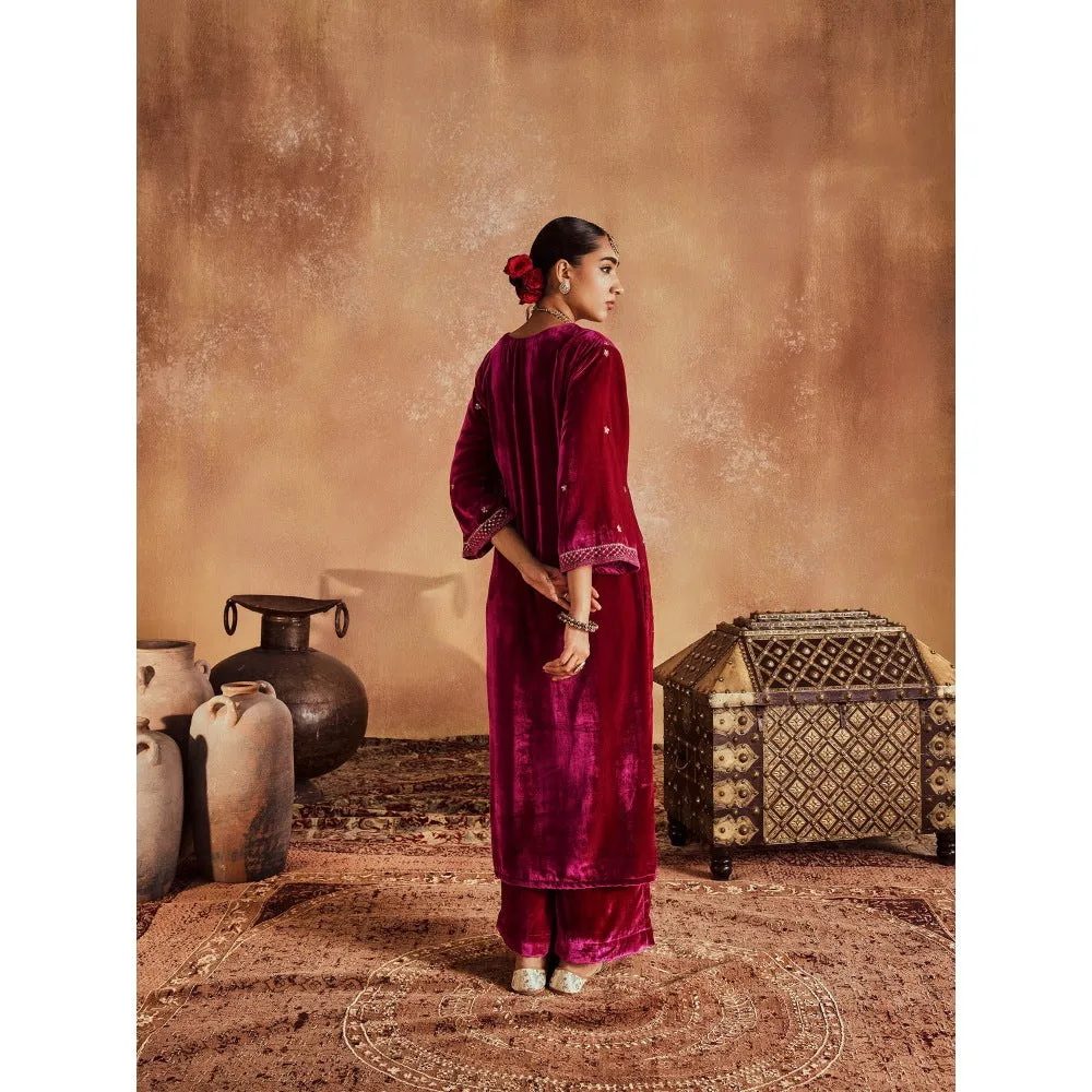 Roze Razia Pink Kurta with Pant & Dupatta (Set of 3)